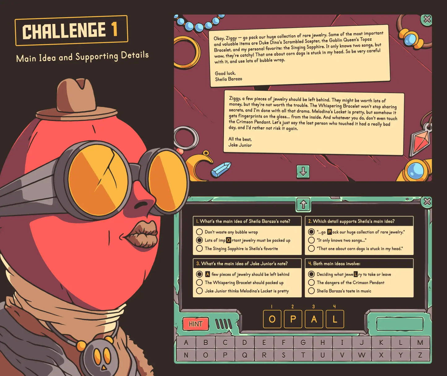Digital Easter main idea and supporting details activity for fourth grade.