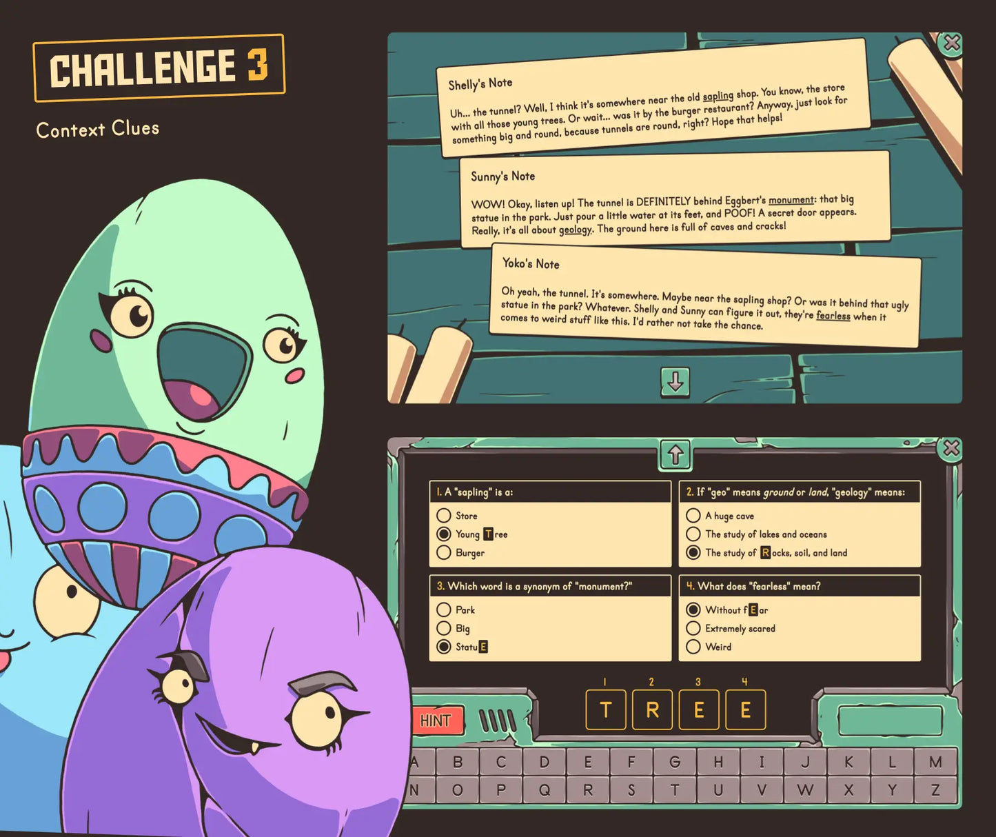 Virtual Easter context clues activity for 4th grade.
