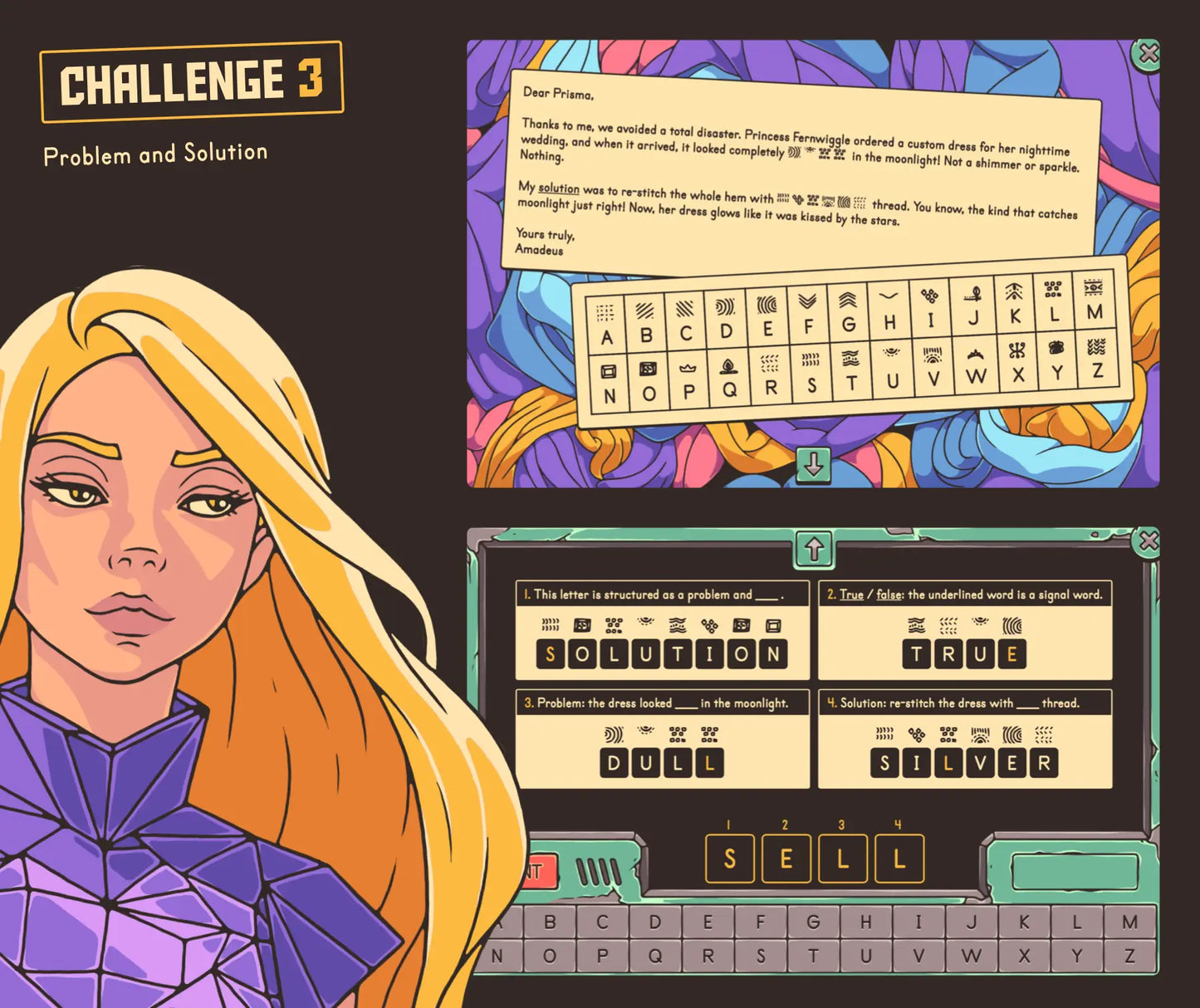 Digital text structures review game covering the standard of problem and solution.