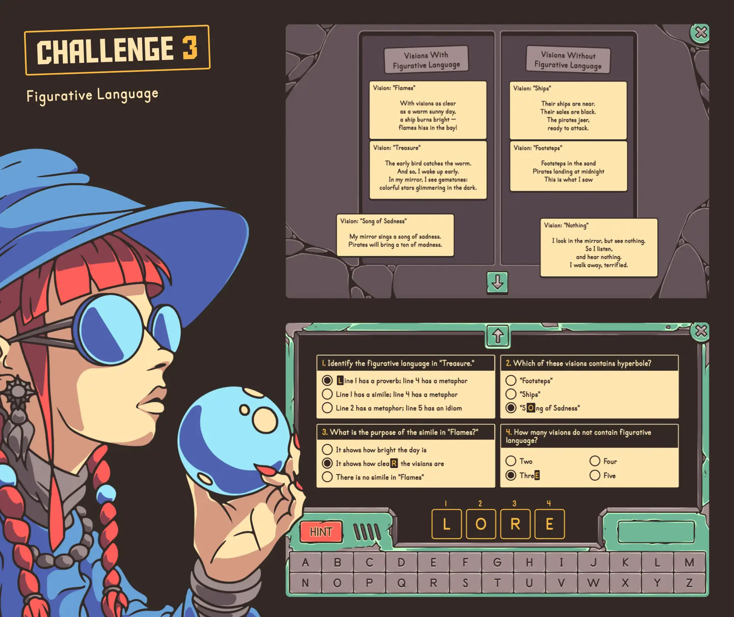 Digital figurative language summer escape room activity for 4th and 5th grade reading comprehension test prep.