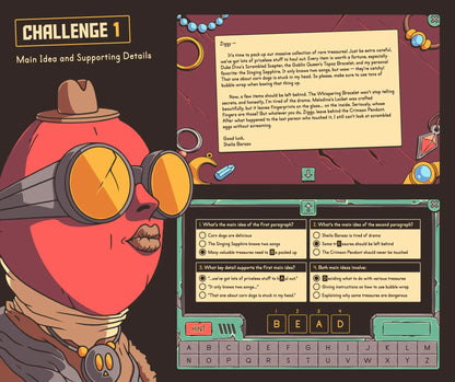 Digital Easter main idea and supporting details activity for fifth grade.