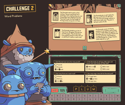 Online fall math activity, covering order of operations word problems.