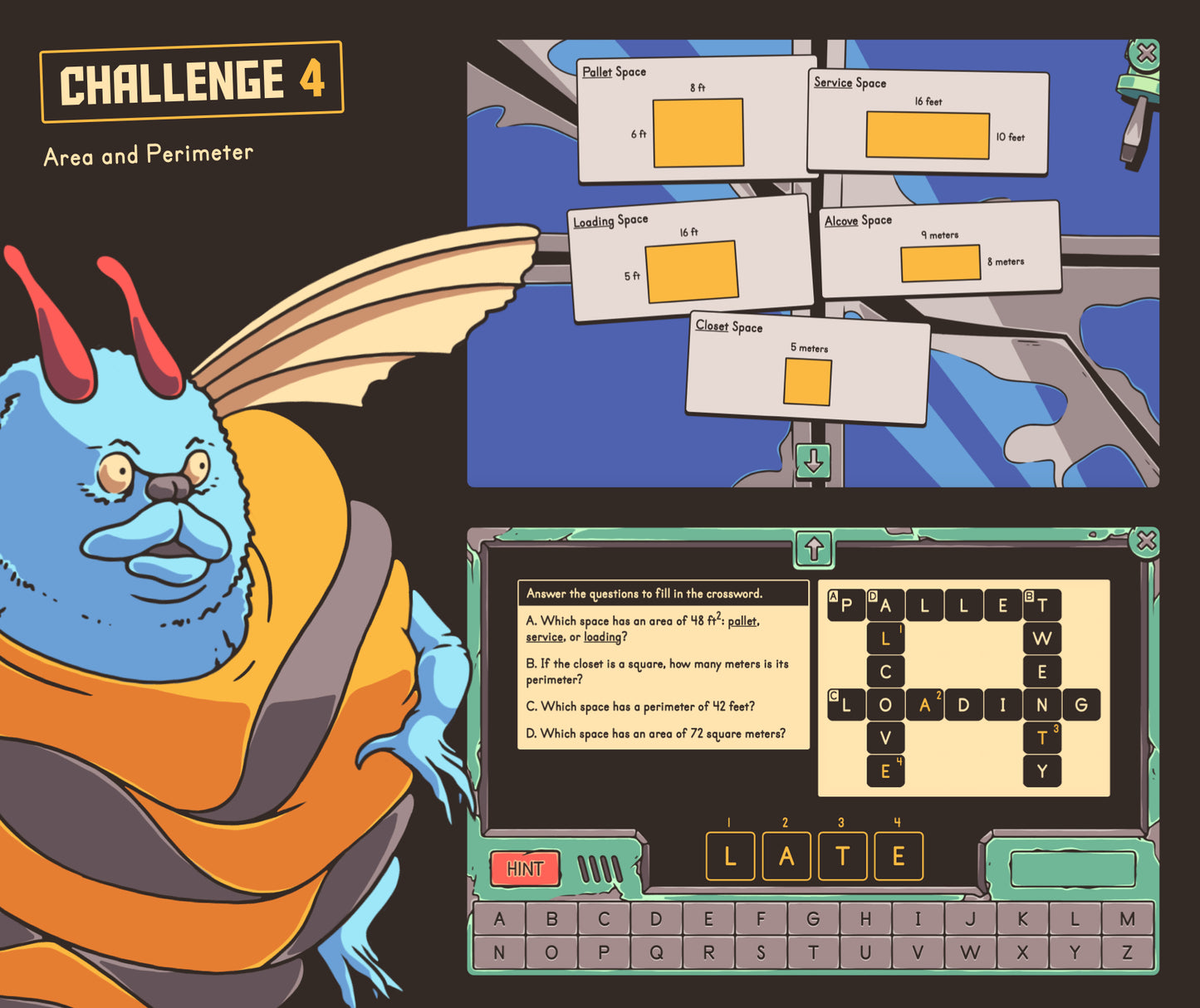 Digital 3rd grade area and perimeter spring review activity.