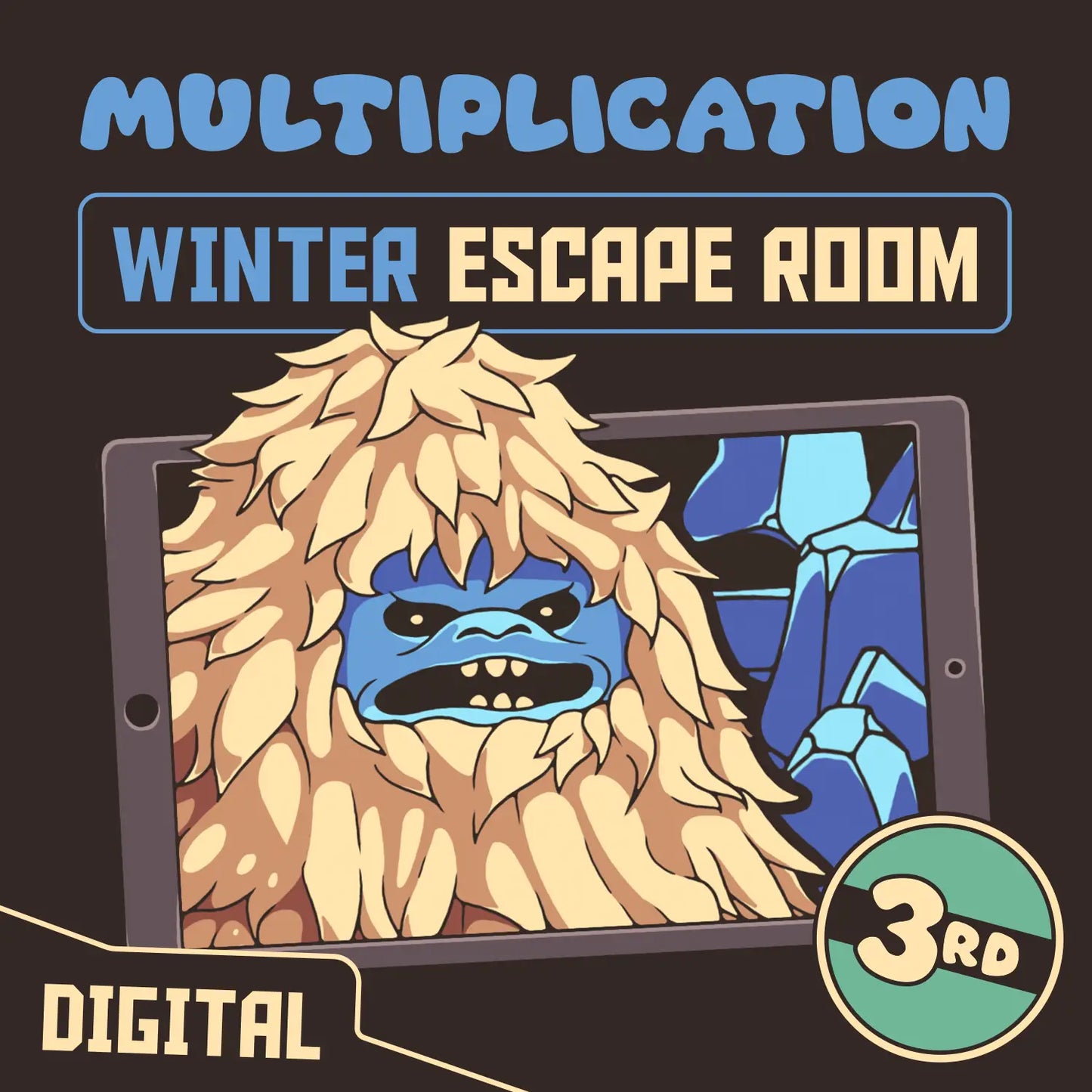 Puzzle Punks Winter 3rd Grade Escape Room titled "The Yeti and the Yams."