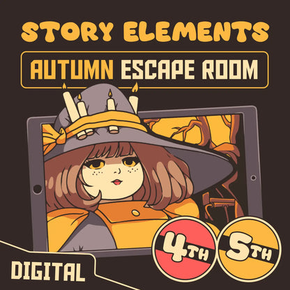 Cover image for "Puzzle Punks: The Hasty Harvest" — a digital 4th & 5th grade fall story elements escape room.