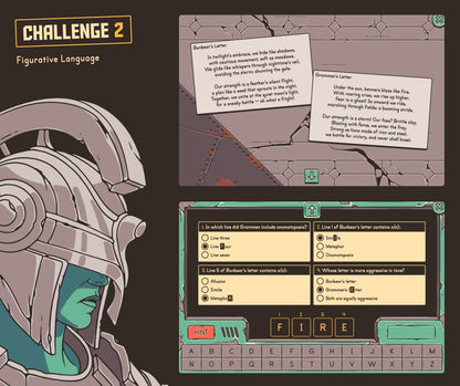 Digital figurative language activity with multiple-choice questions.