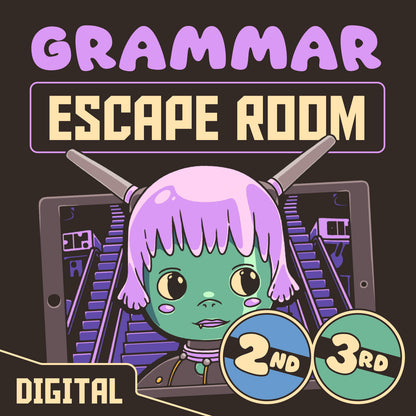 Online grammar escape room for 2nd and 3rd grade