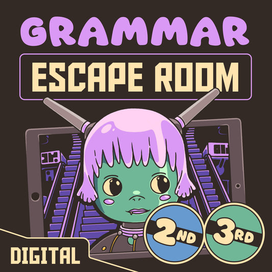 Online grammar escape room for 2nd and 3rd grade