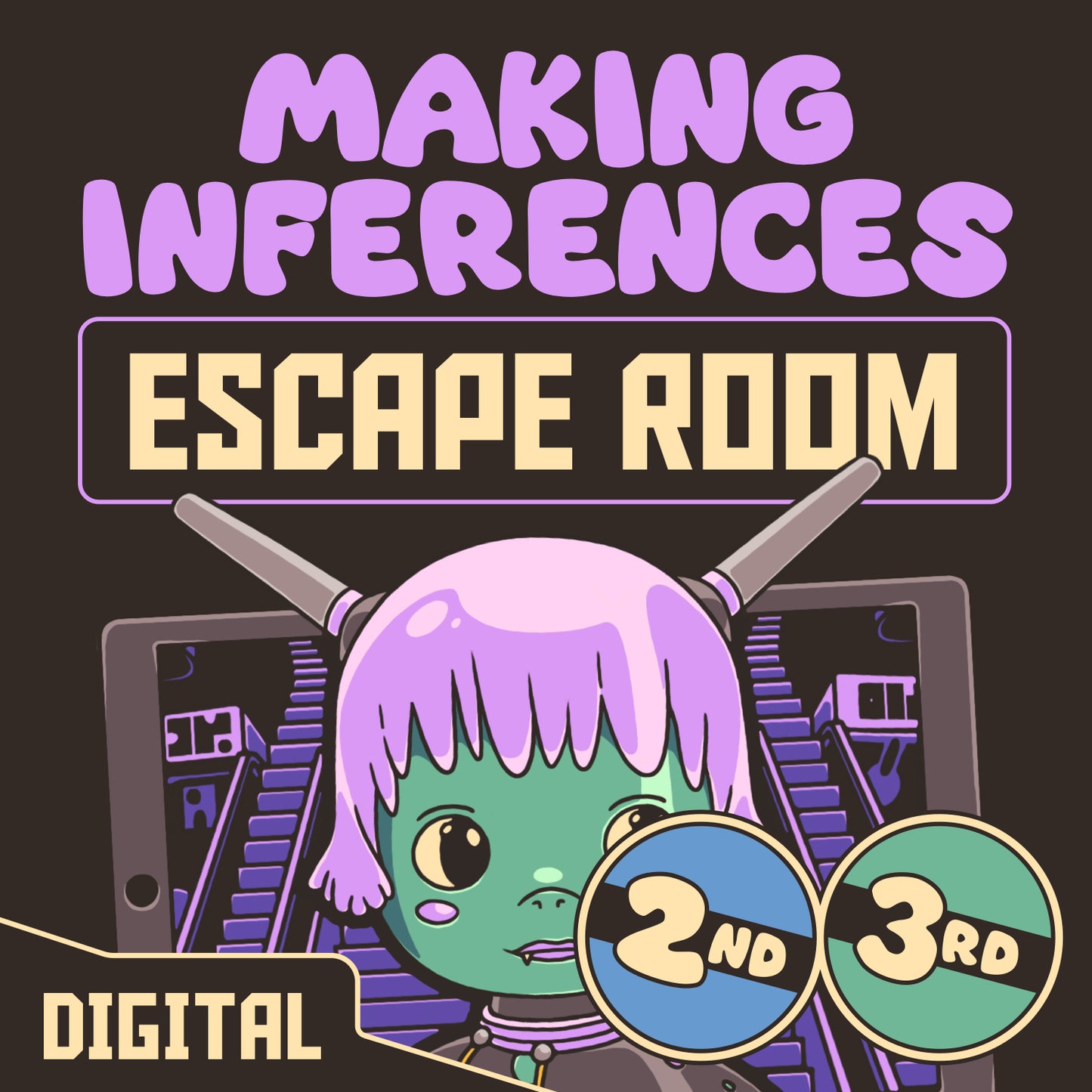 Online making inferences escape room for 2nd and 3rd grade
