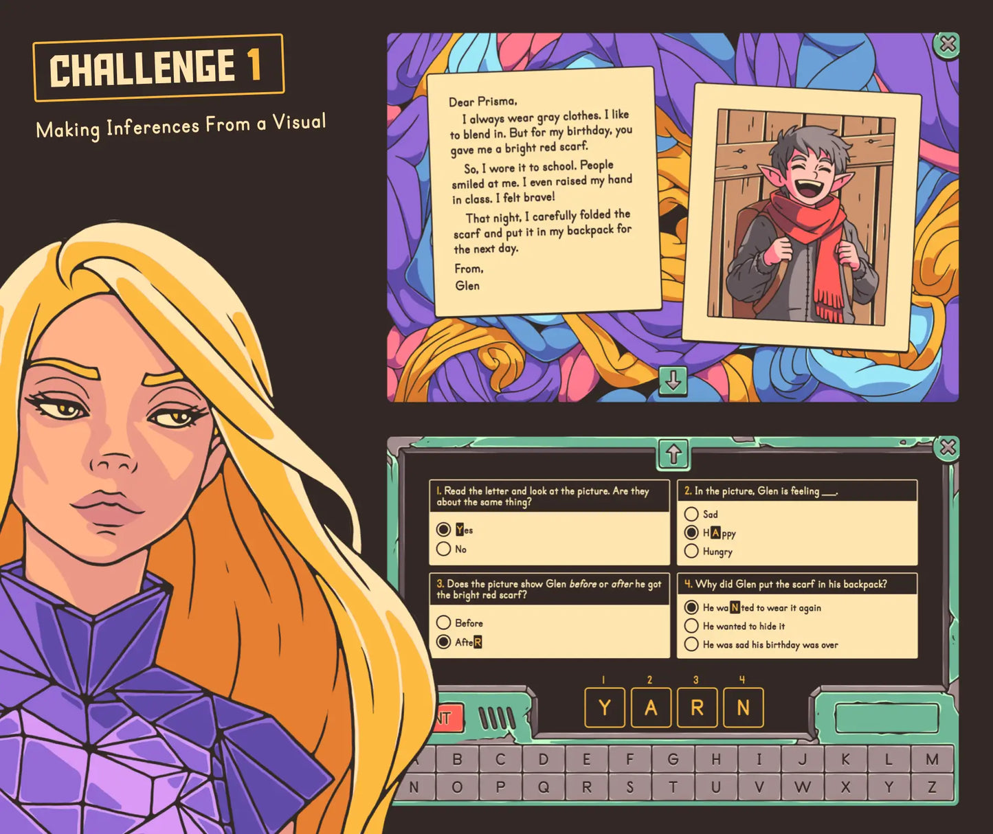 Digital inferences activity for 2nd and 3rd grade, focused on making inferences about a visual / picture.