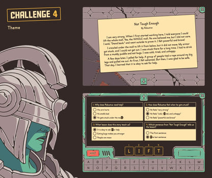 Online 2nd & 3rd grade theme, lesson, or moral reading review activity.