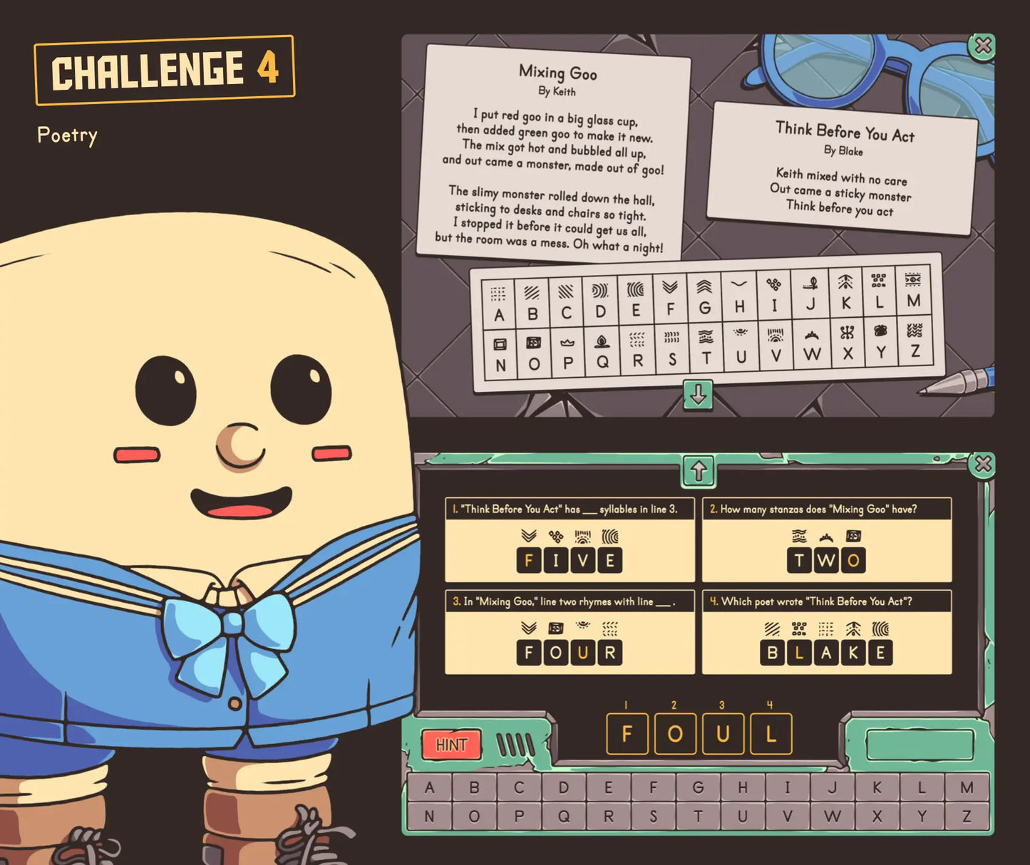 Digital last week of school reading activity for 3rd grade, focused on poetry skills.