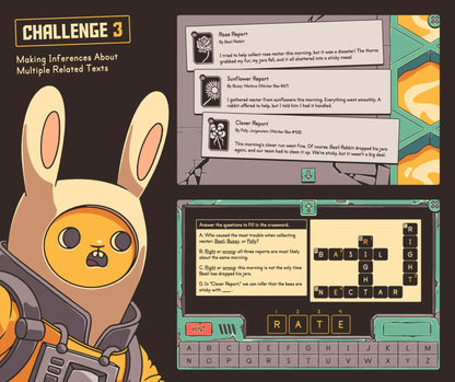 Online making inferences about multiple related texts spring reading review activity with a crossword puzzle.