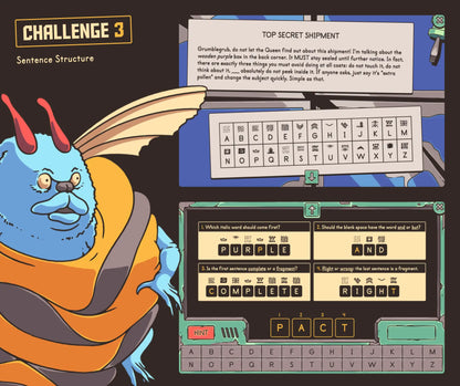 Online sentence structure spring reading review activity with a cryptogram and secret code.