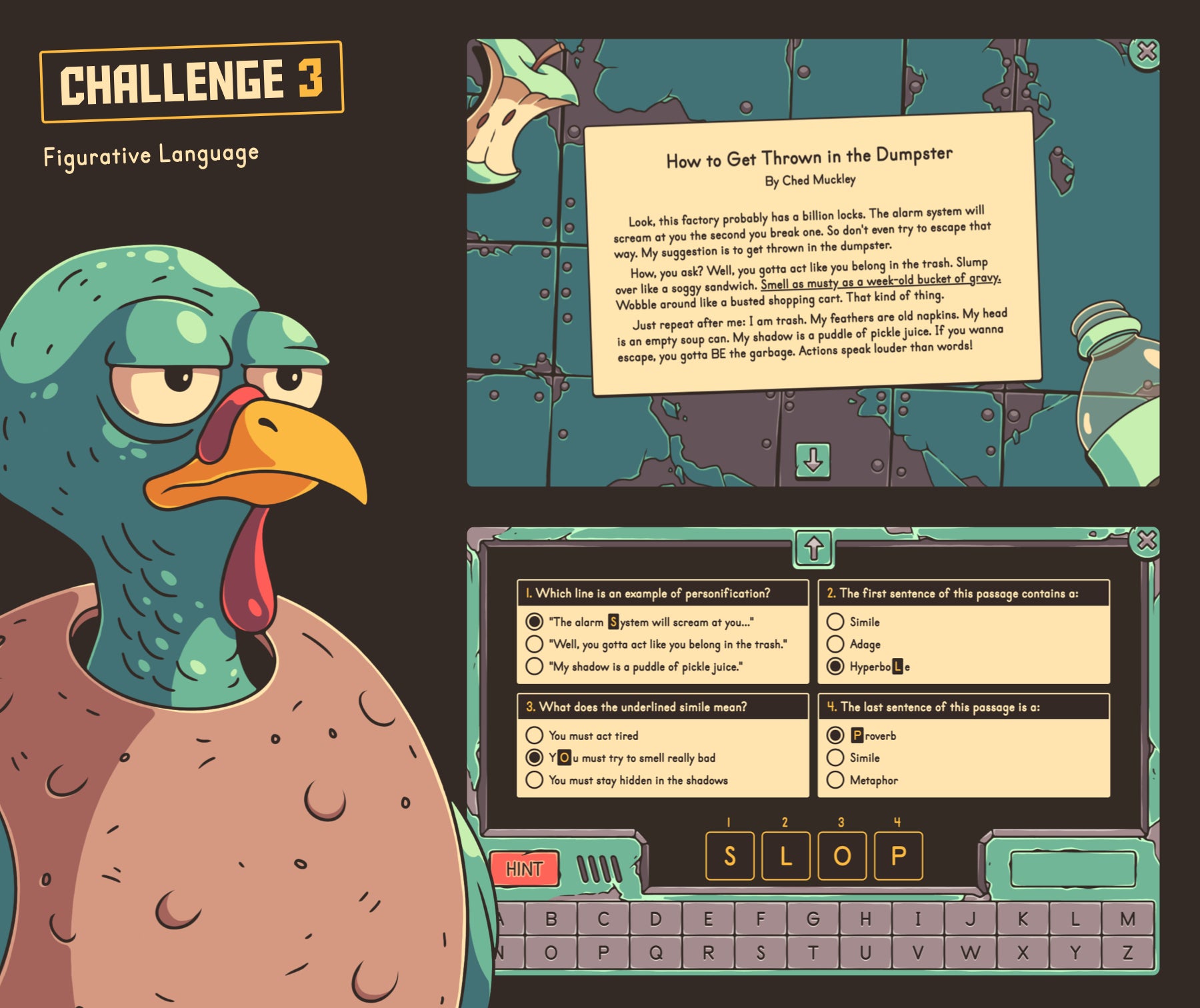 Digital 5th grade Thanksgiving figurative language escape room for practicing similes, metaphors, hyperbole, idioms, adages, and proverbs.