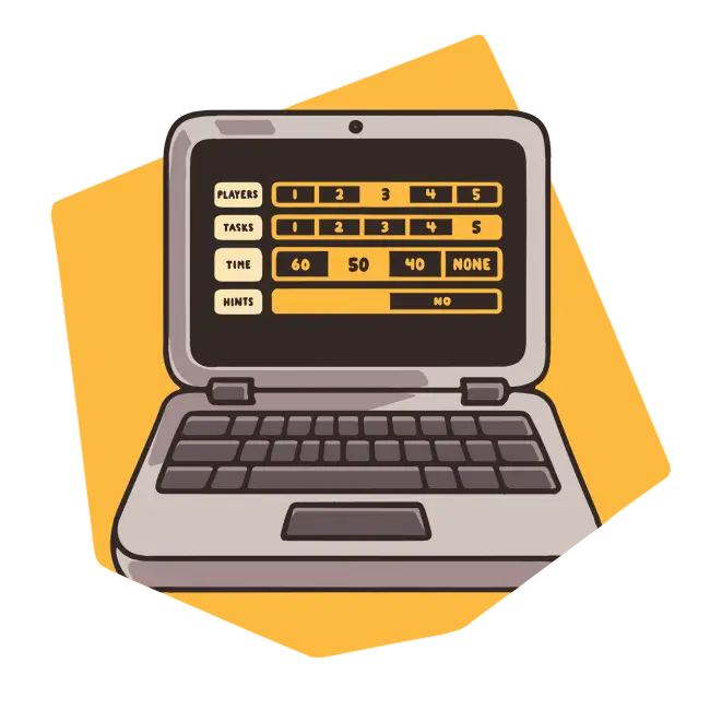 A laptop opened up and displaying a setting screen, where teachers can differentiate their escape rooms to match diverse student needs.