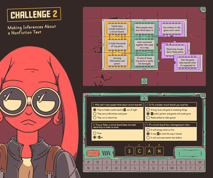 Virtual reading activity focused on making inferences about a nonfiction text.